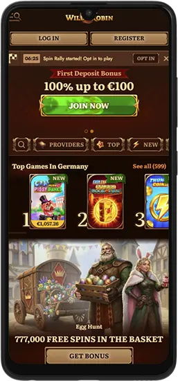 Functies van de WildRobin Casino mobiele app