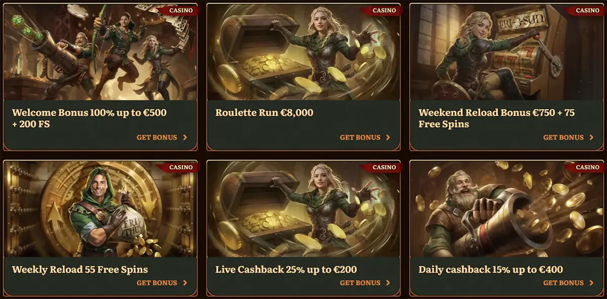 WildRobin Casino Promoties en Bonussen